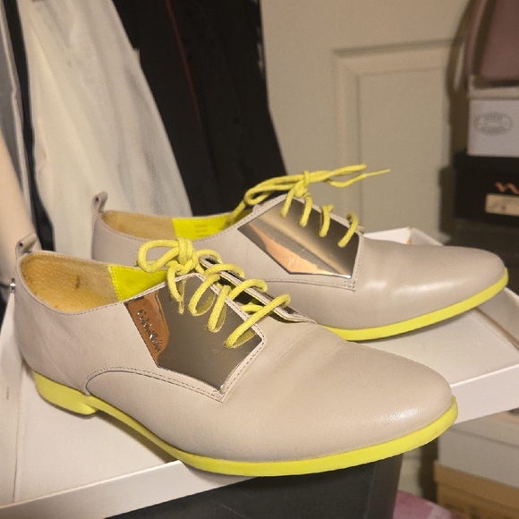 Shoes - Calvin Klein Stylish Grey and Yellow Women's Shoes.